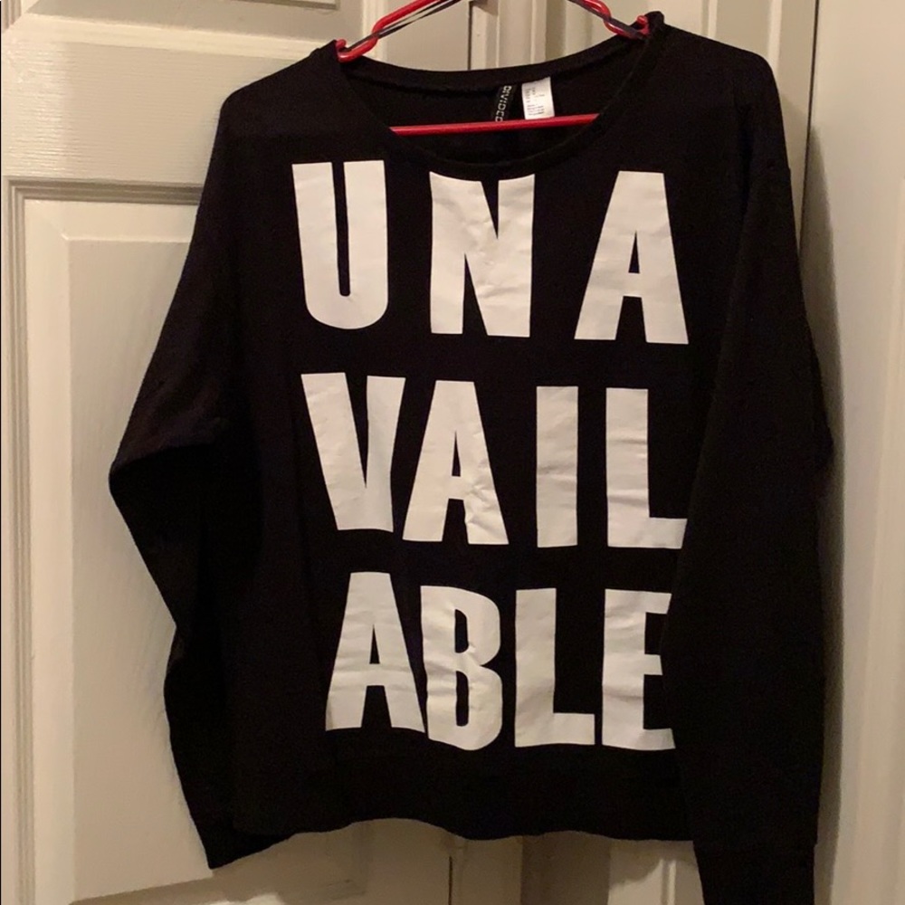 H&M Divided Black Graphic Sweatshirt Size Medium